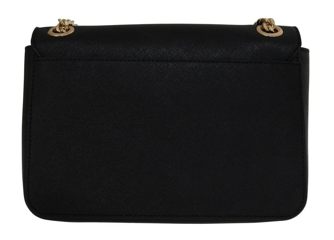 Black TINA Leather Shoulder Bag