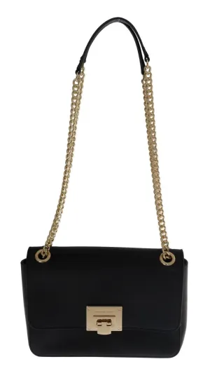 Black TINA Leather Shoulder Bag