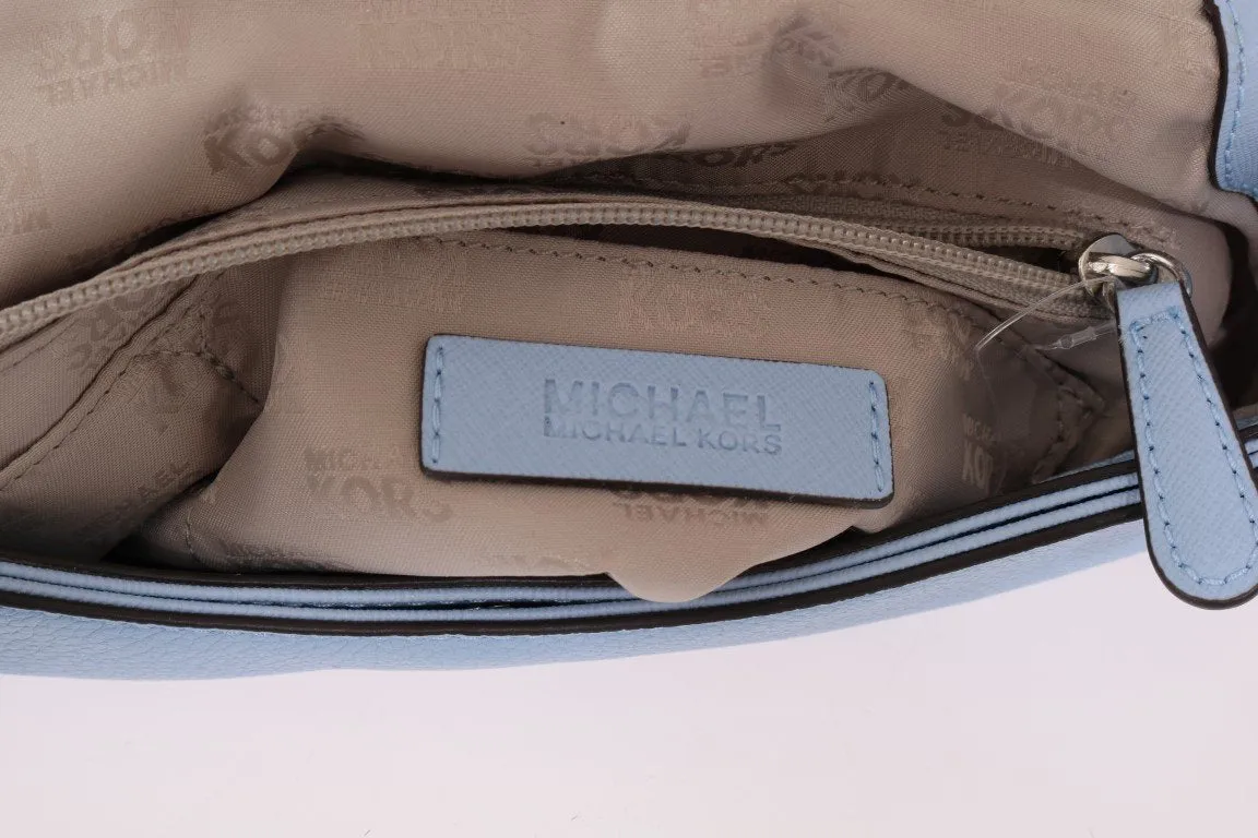 Blue BEDFORD Pebbled Leather Shoulder Bag