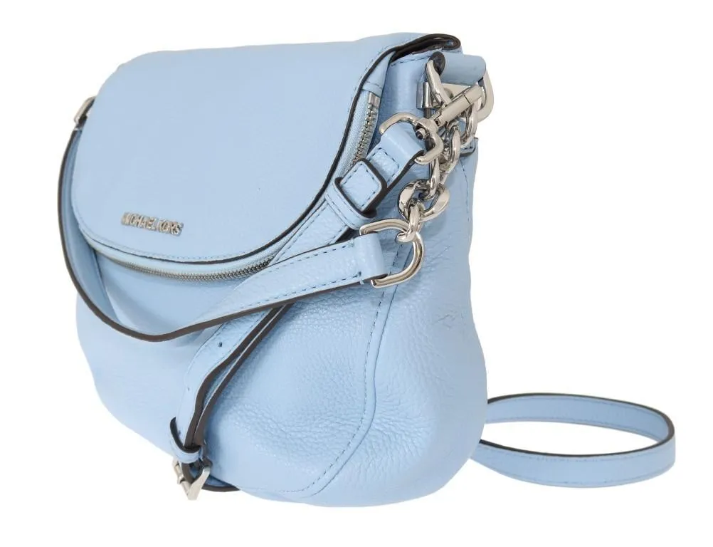 Blue BEDFORD Pebbled Leather Shoulder Bag