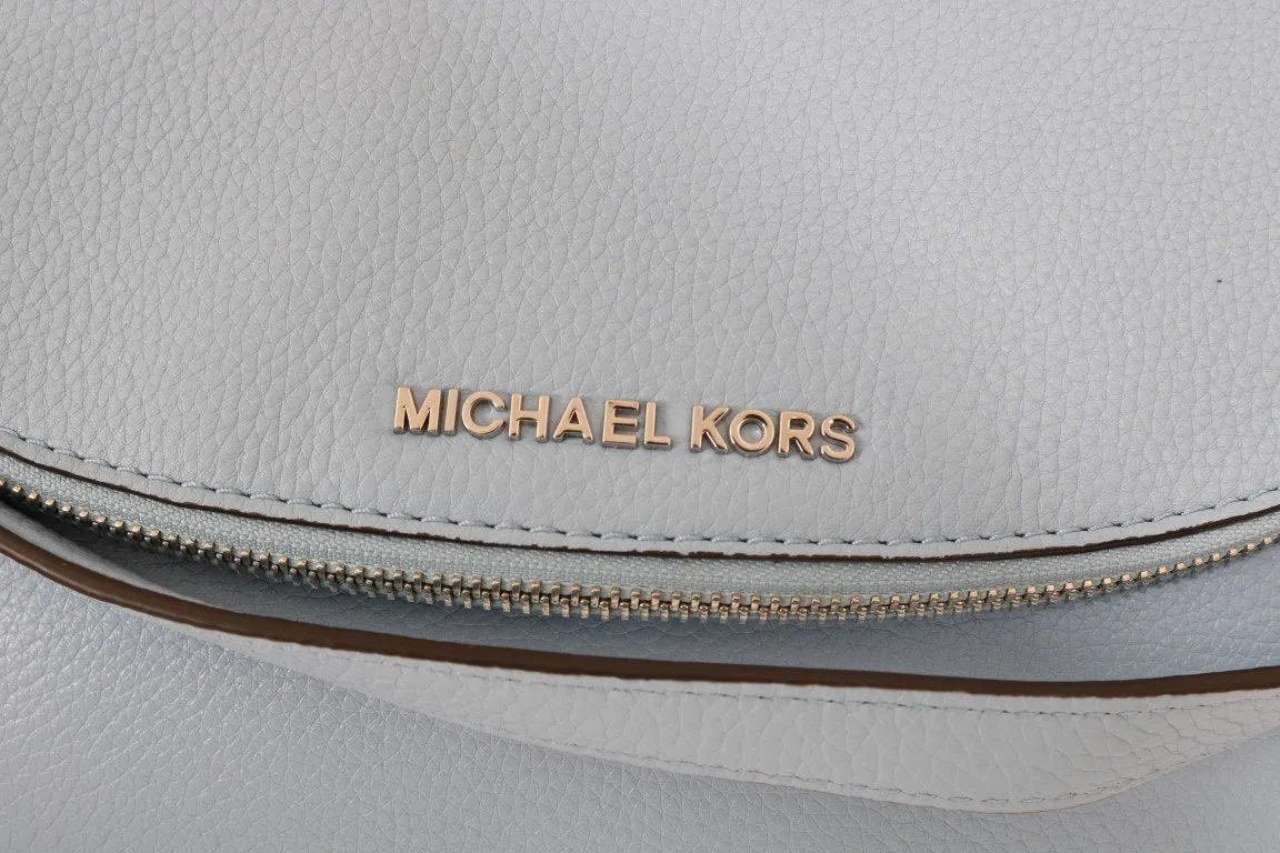 Blue BEDFORD Pebbled Leather Shoulder Bag