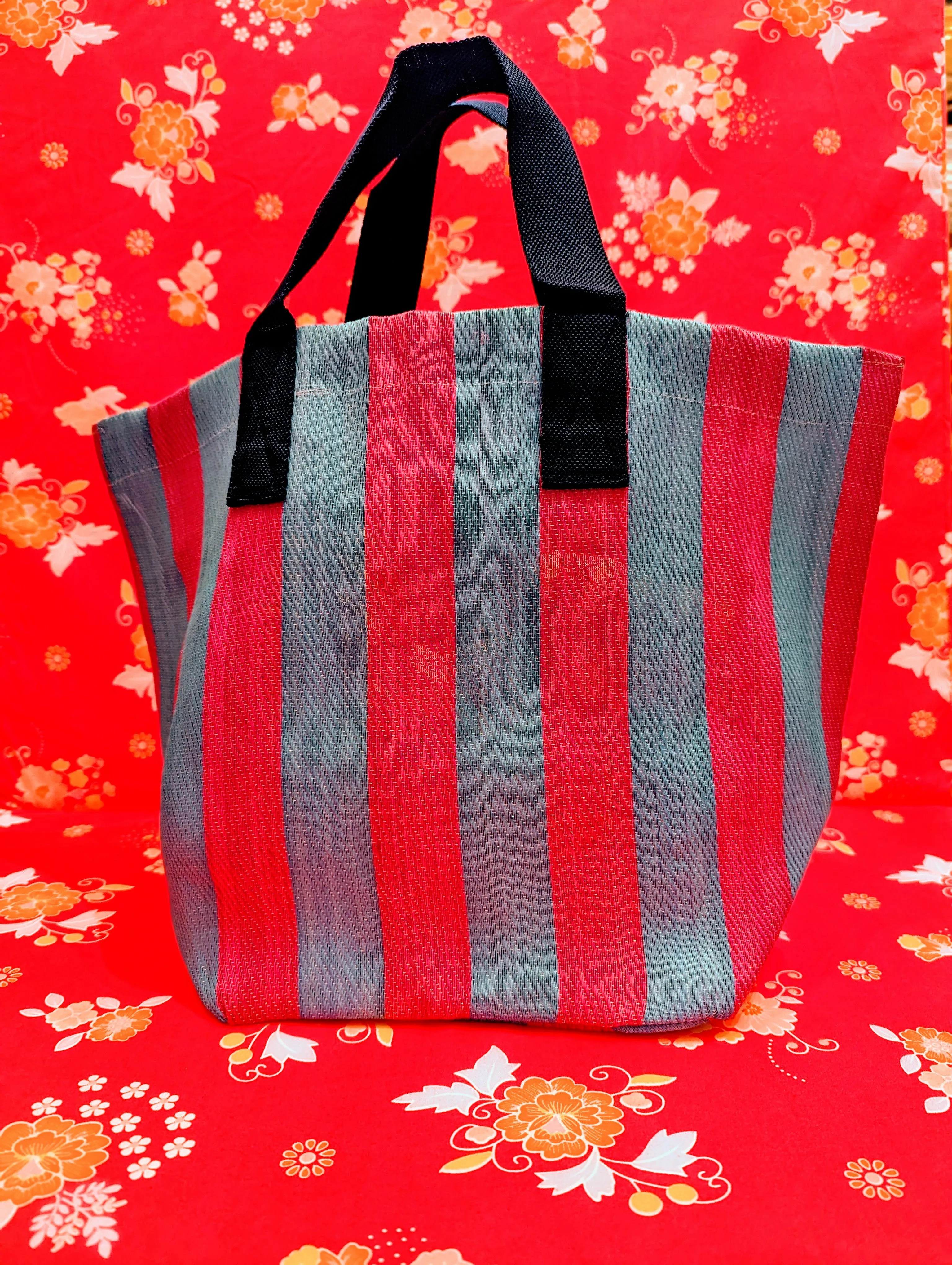Bold striped bags