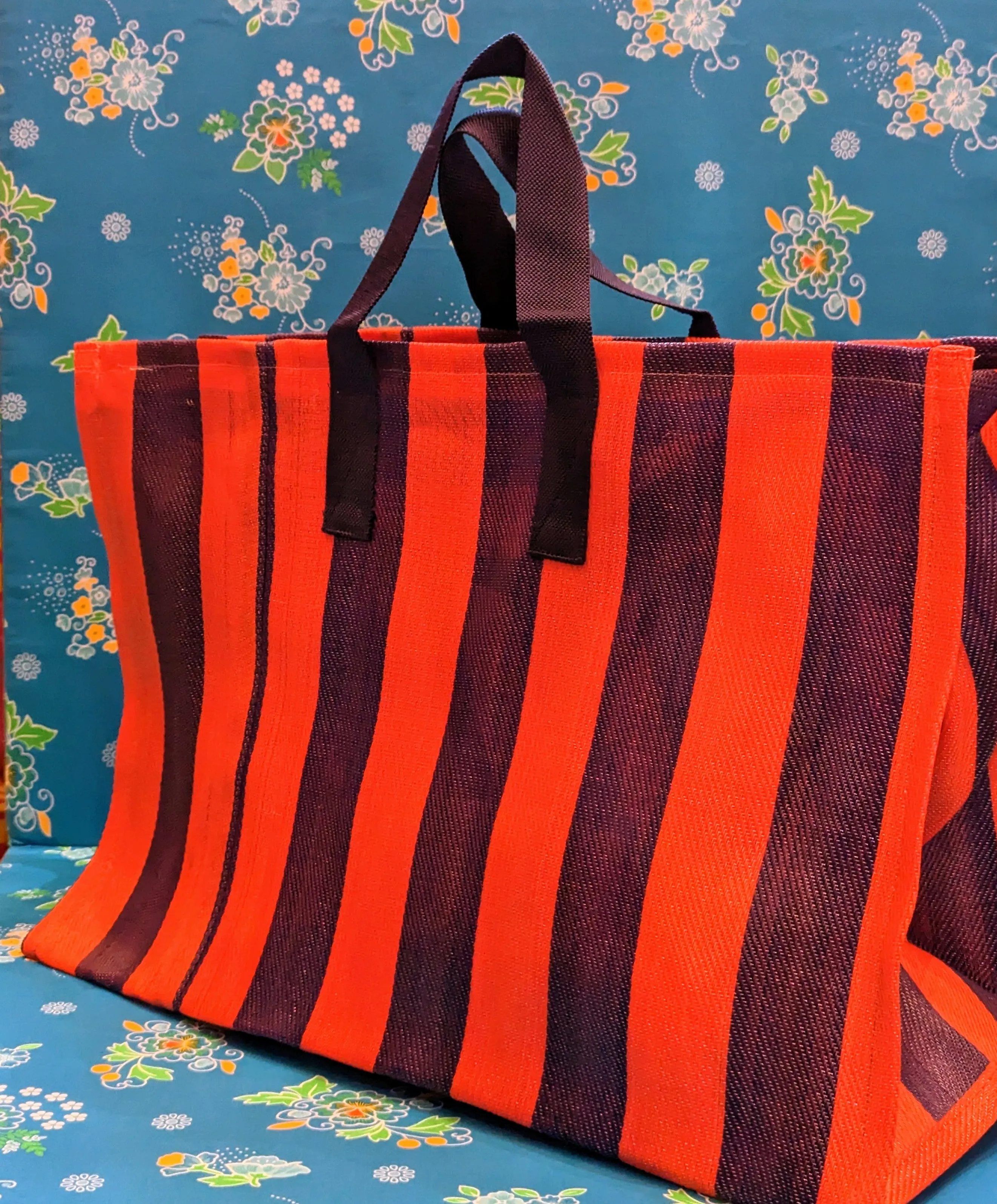 Bold striped bags