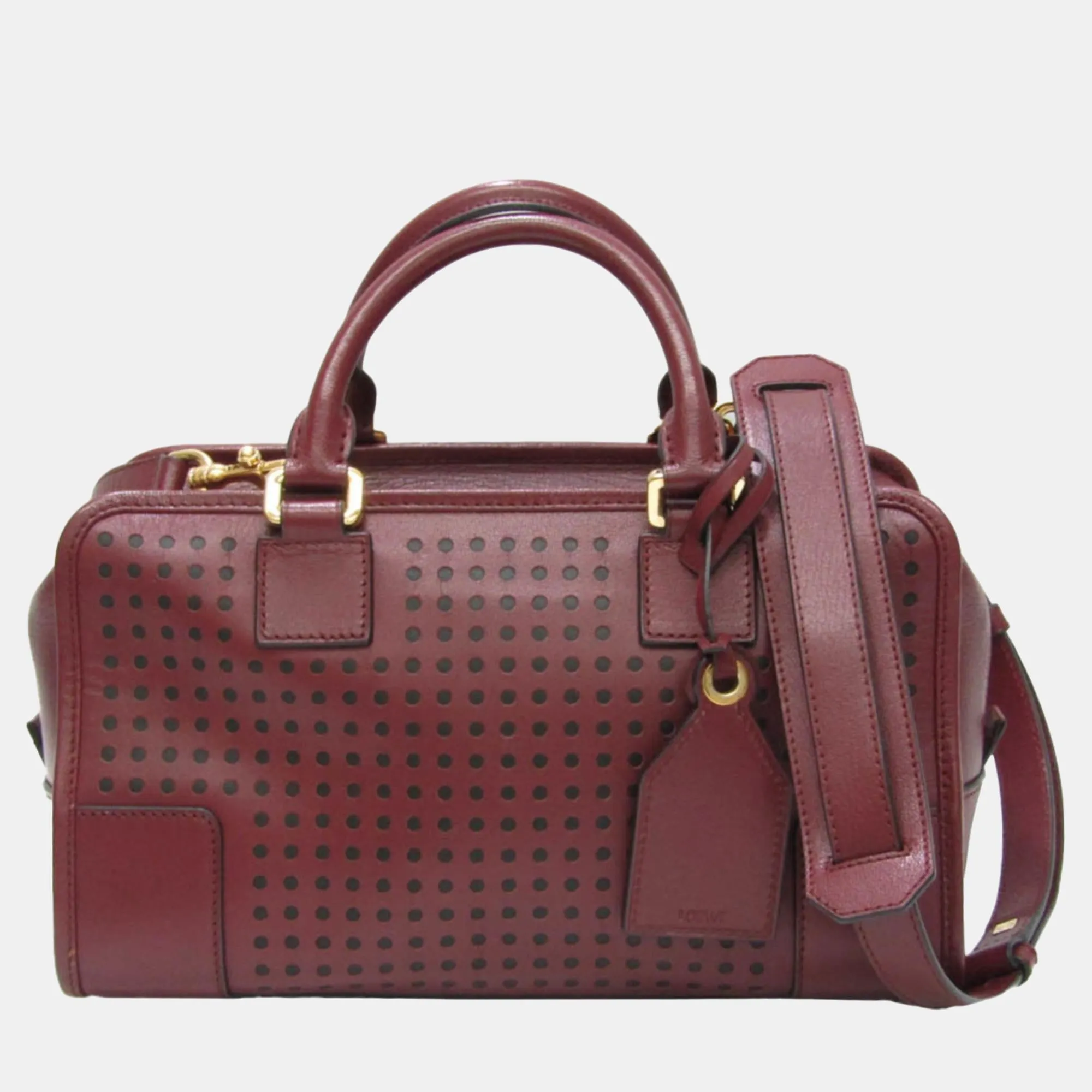 Bordeaux Leather Amazona Satchel