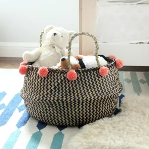 Borneo Extra Wide Zig-zag Belly basket - with