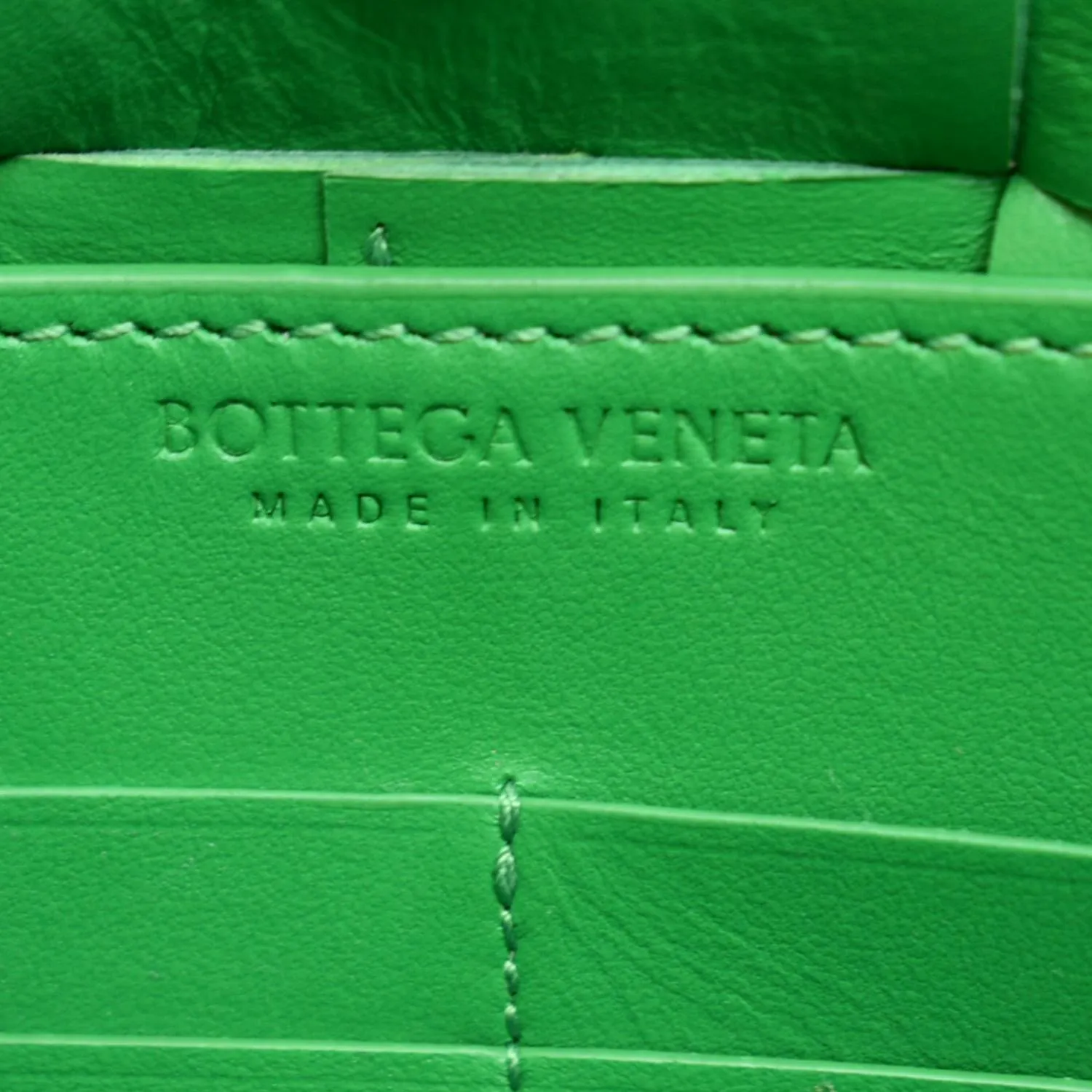 BOTTEGA VENETA Cassette Lambskin Satchel Bag Parakeet