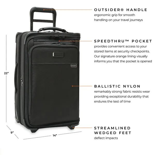 BRIGGS & RILEY BASELINE 22" CARRY-ON 2-WHEEL GARMENT BAG