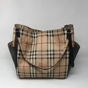 Burberry Haymarket Small Canterbury Tote Bag