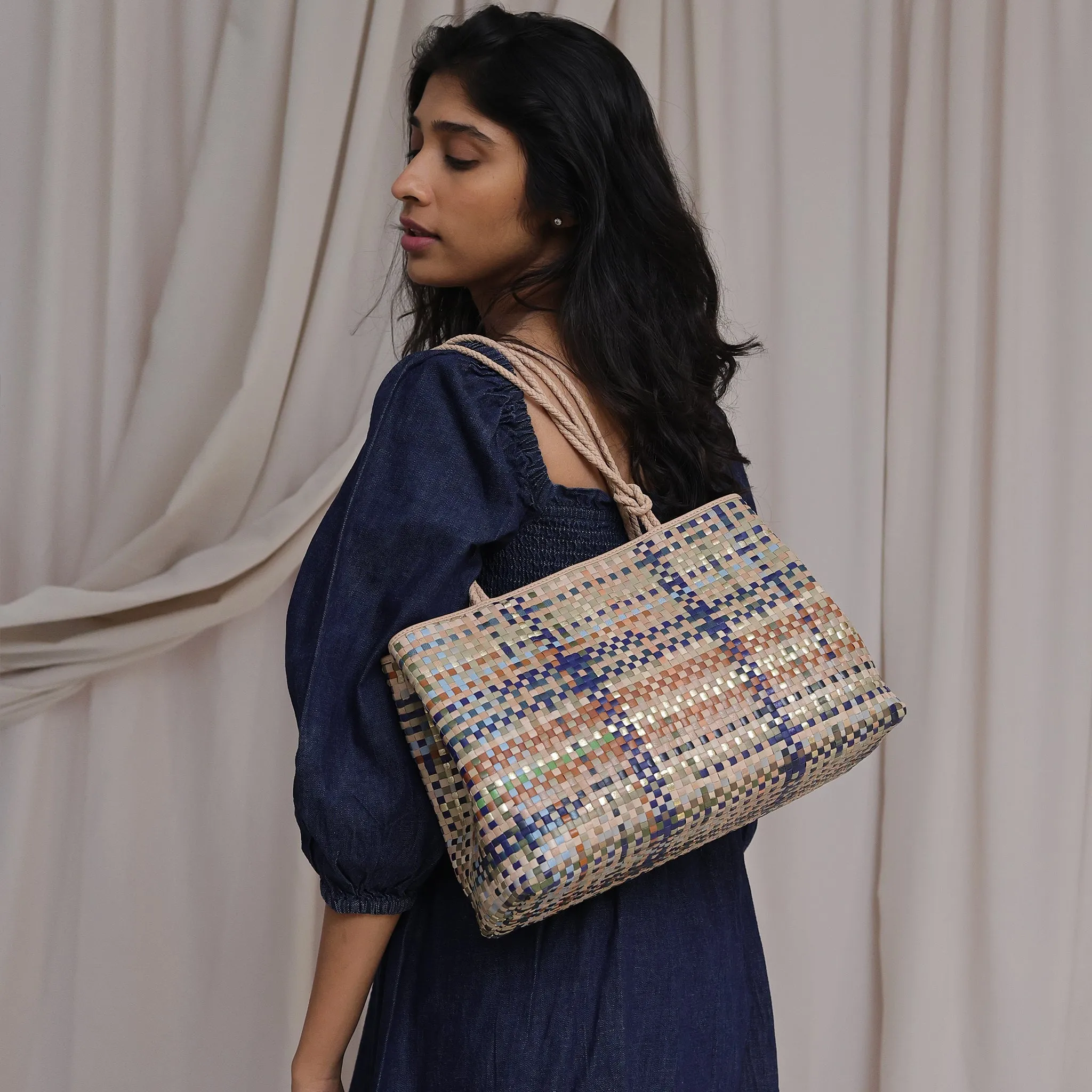 CA 852 - SHOULDER BAG - BEIGE MULTI