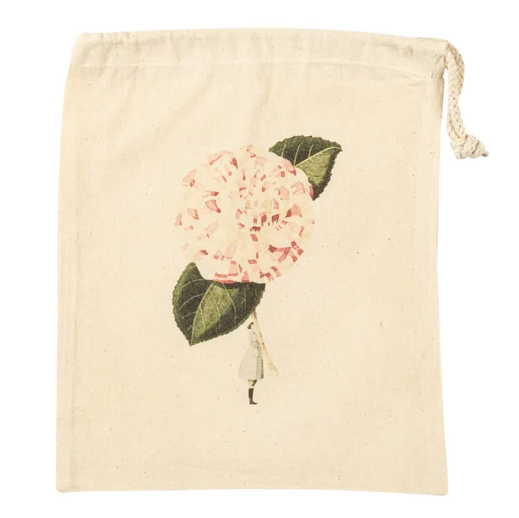 Camellia Small Drawstring Bag