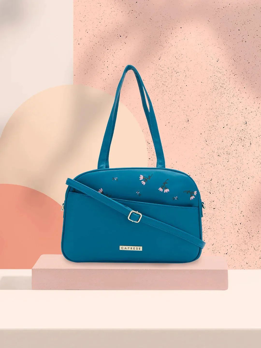 Caprese Adah Large Teal Satchel Bag
