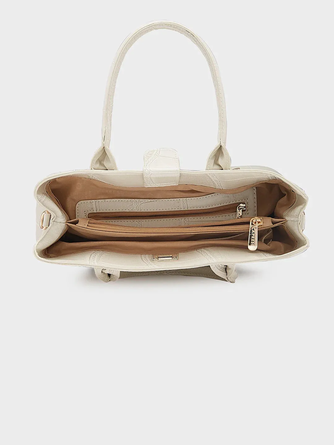 Caprese Mink Small Beige Satchel Bag
