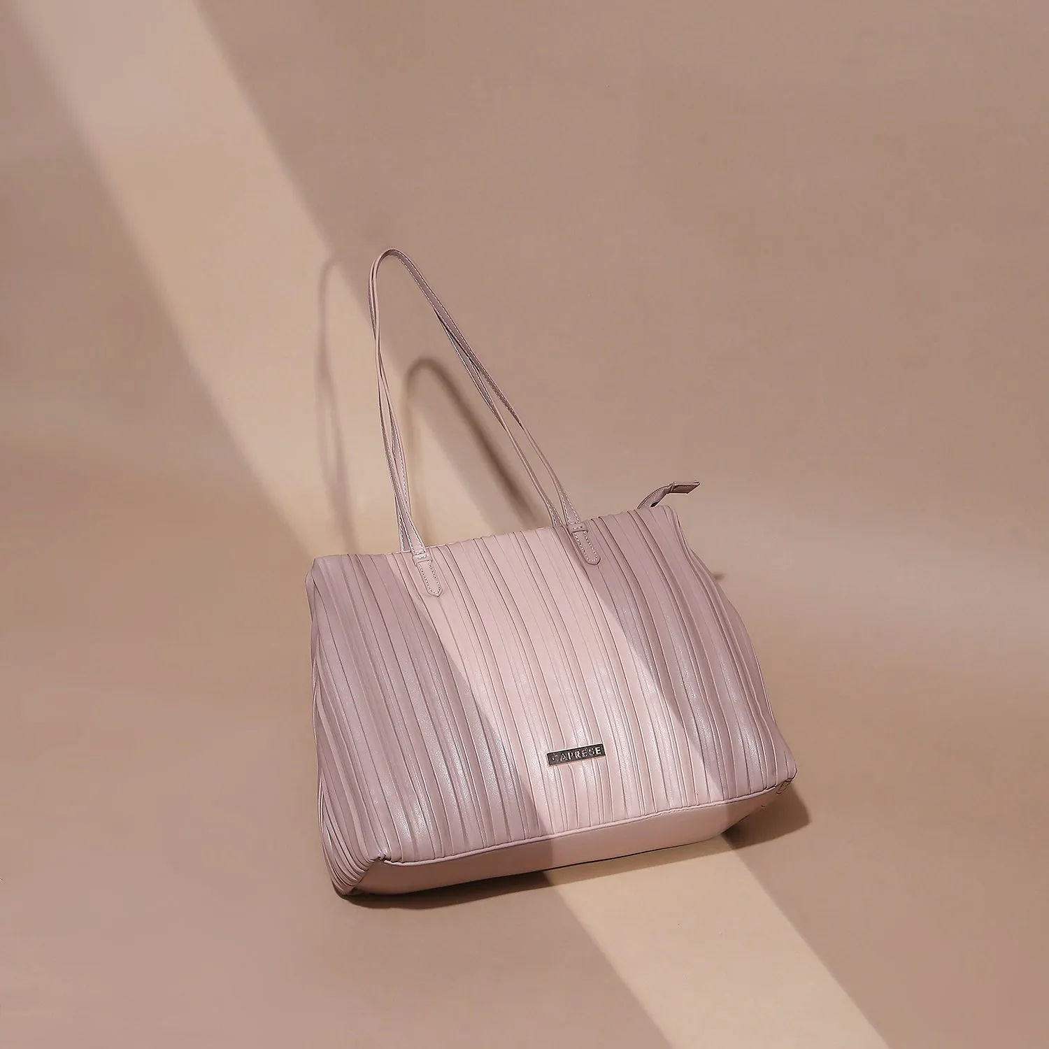 Caprese Olena Large Dull Pink Satchel Bag