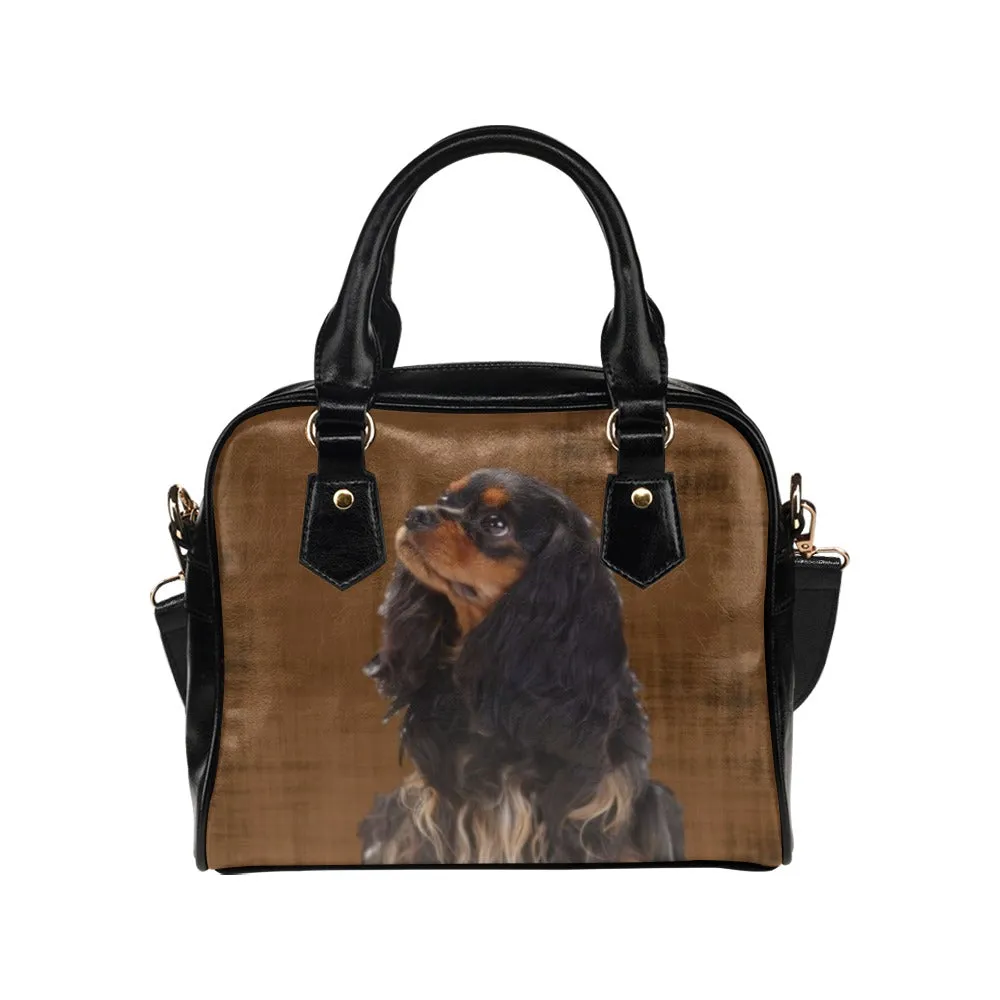 Cavalier King Charles Spaniel Shoulder Bag- Black & Tan