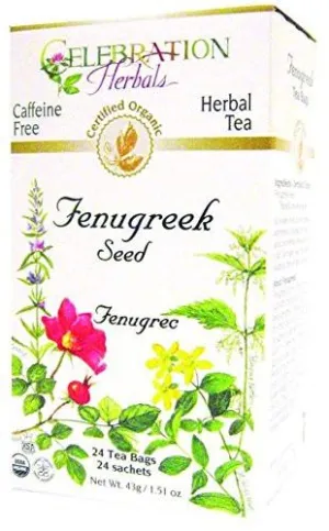 Celebration Herbals Fenugreek Seed Organic 24 Tea Bags
