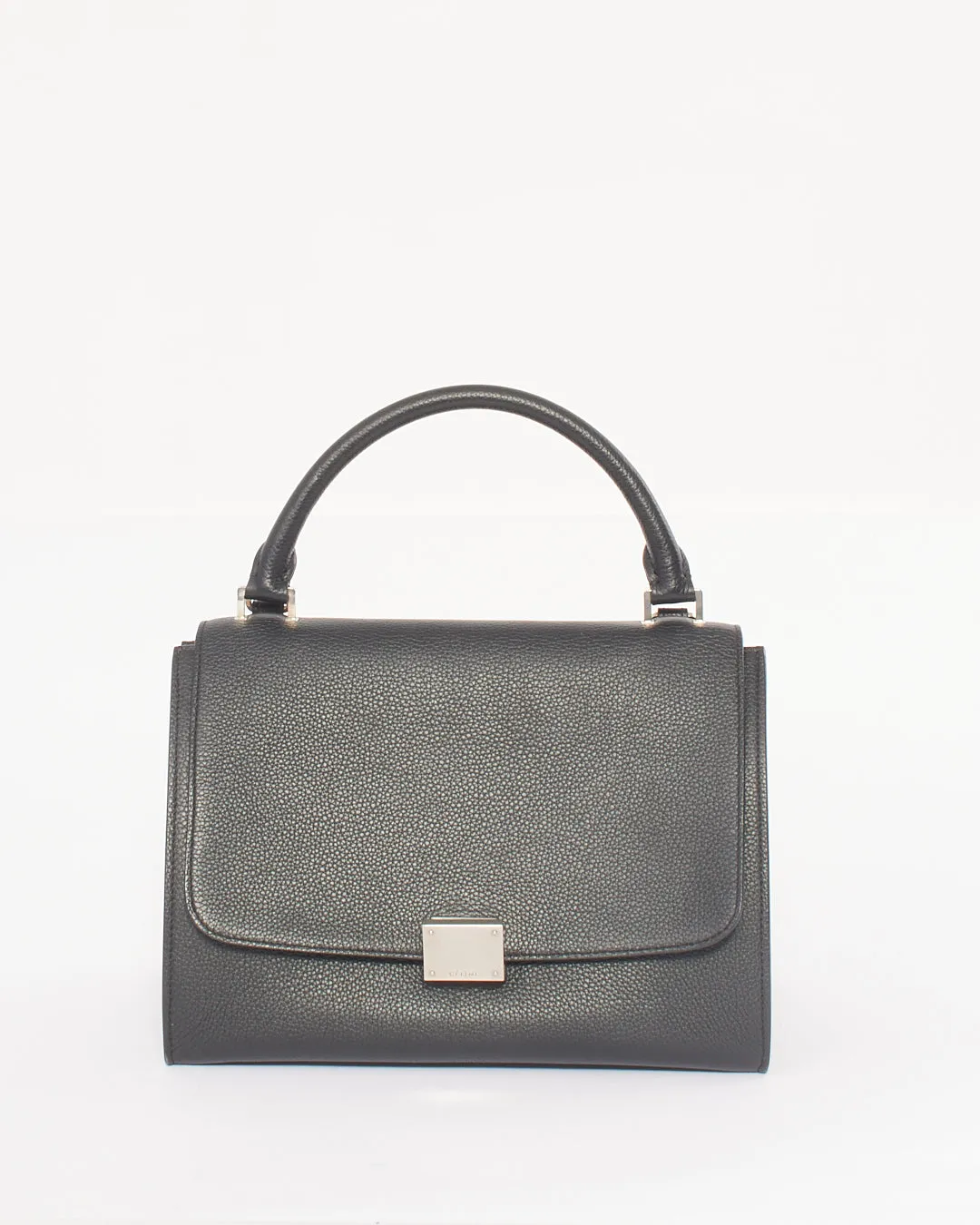 Celine Black Leather & Suede Small Trapeze Bag