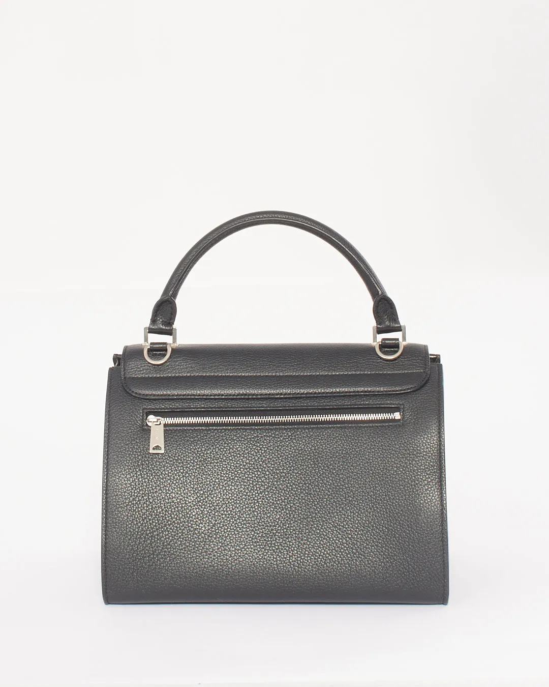 Celine Black Leather & Suede Small Trapeze Bag