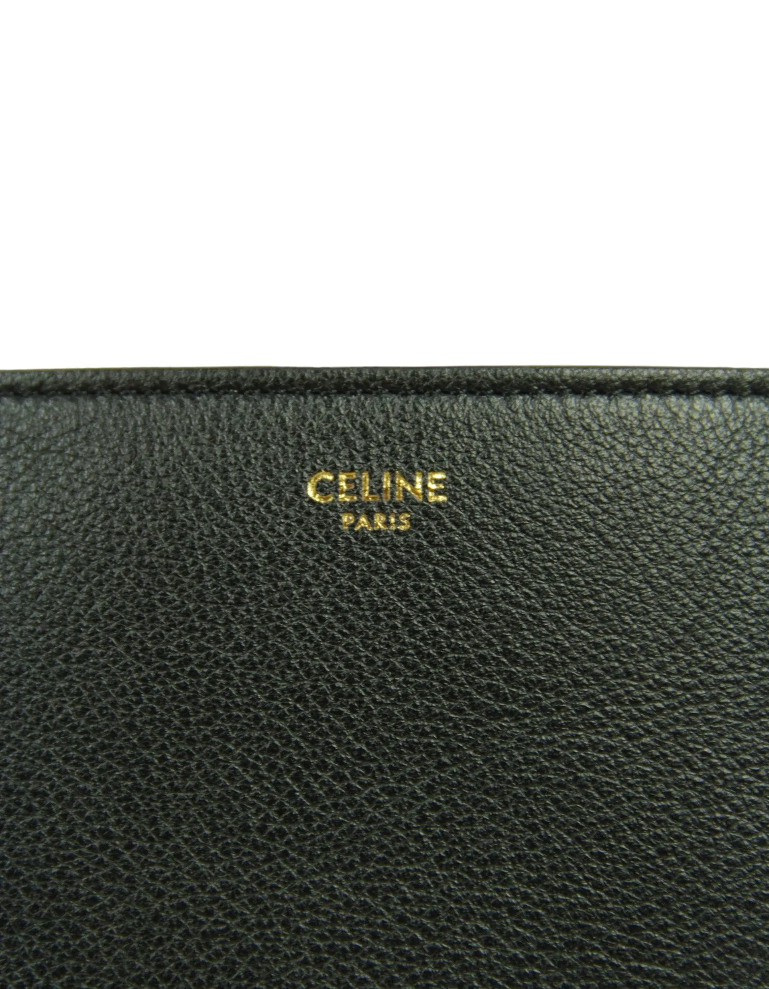 Celine Black Supple Calfskin Leather Medium Nino Bag w/ Strap