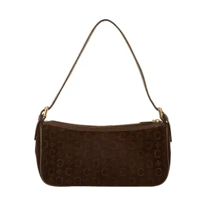 Celine Brown Suede Shoulder Bag
