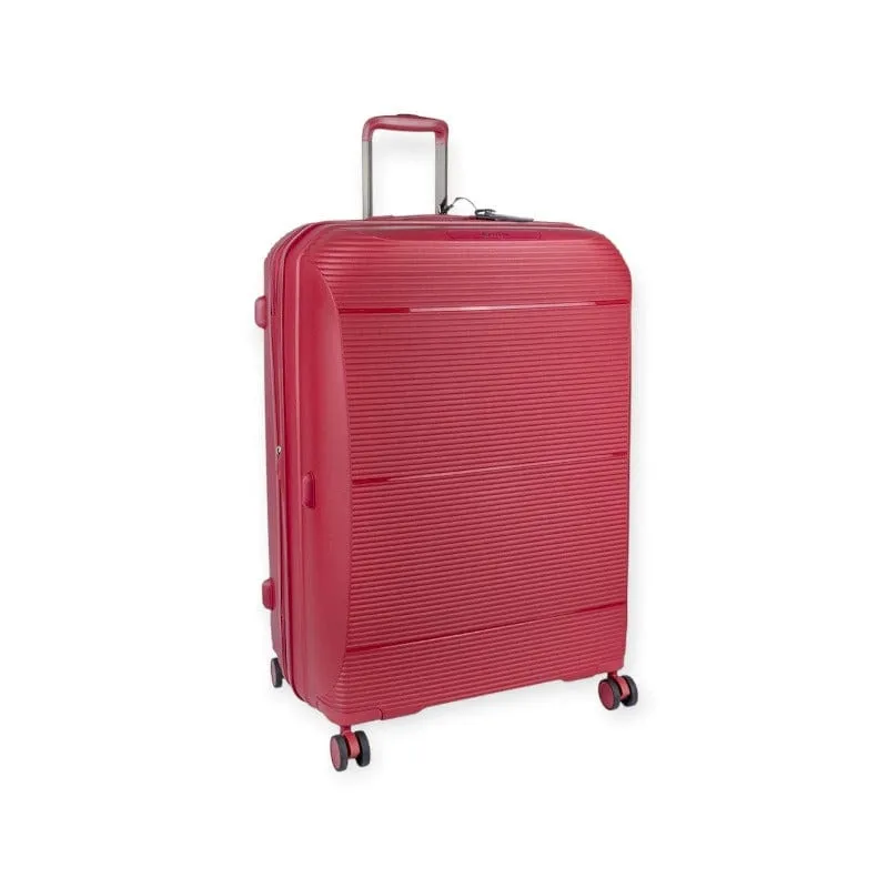 Cellini Qwest Large 4 Wheel Trolley Case Red
