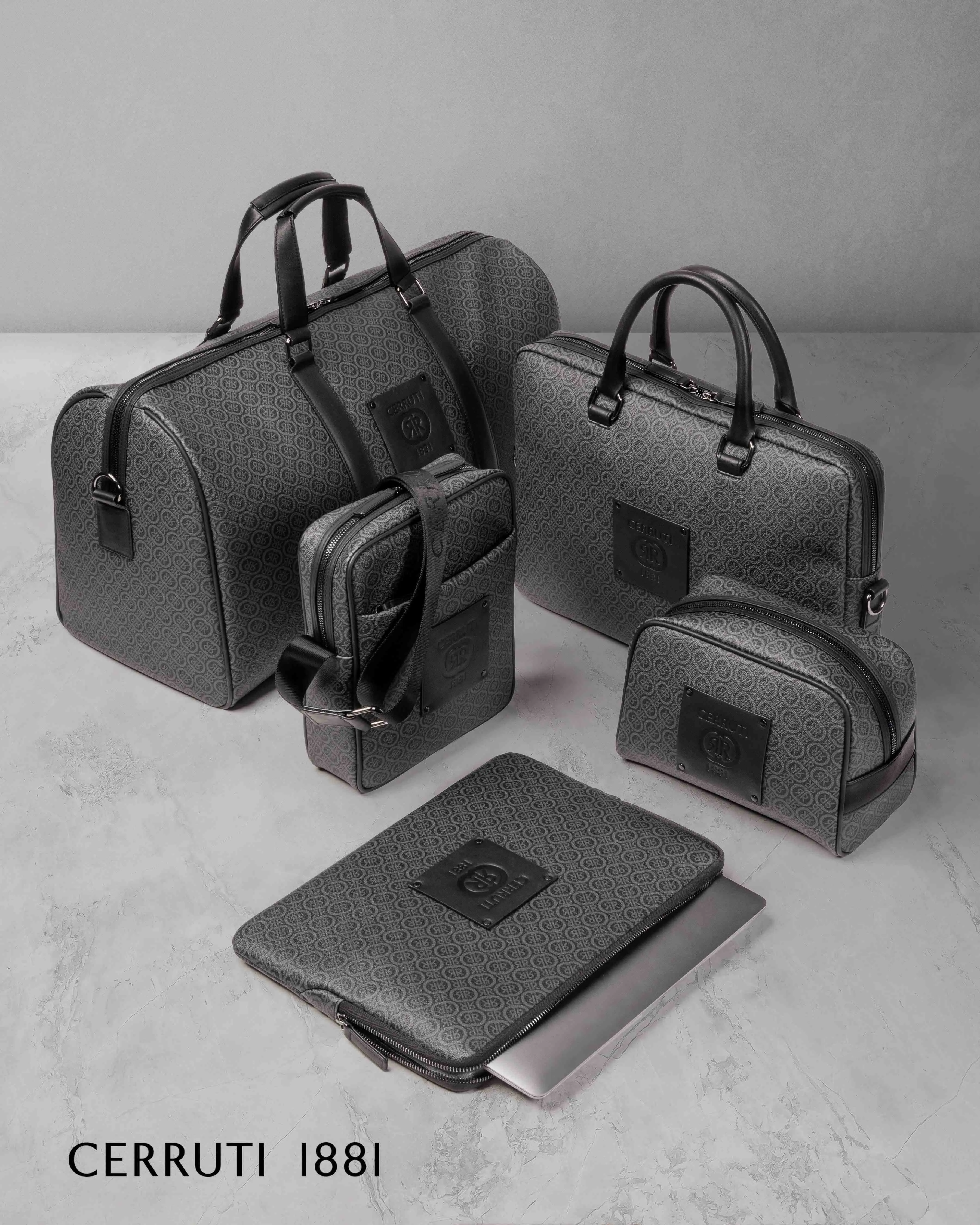 Cerruti 1881 NTB203J-Travel bag Logomania Grey