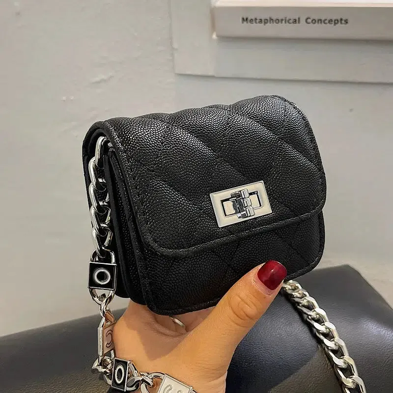 Chain Strap Quilted Mini Square Bag