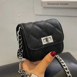 Chain Strap Quilted Mini Square Bag