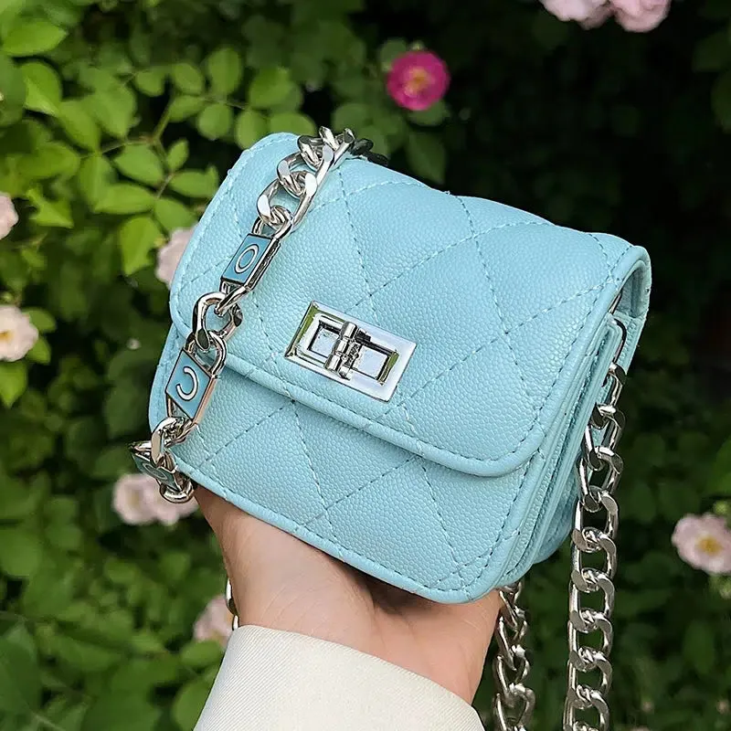 Chain Strap Quilted Mini Square Bag