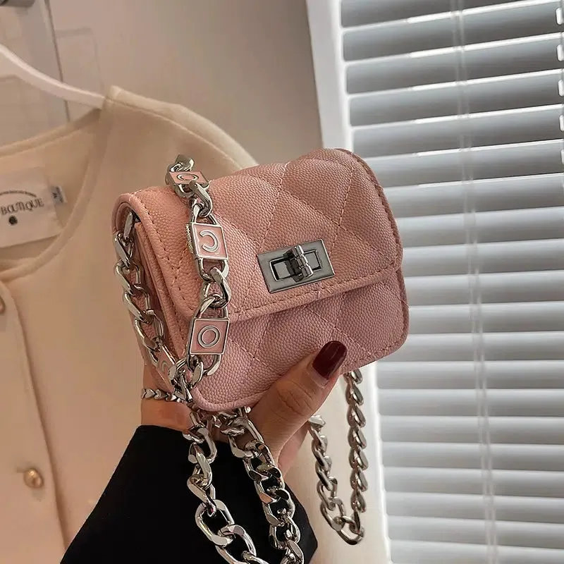 Chain Strap Quilted Mini Square Bag