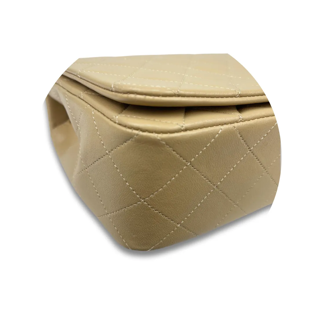 Chanel Beige Full Flap Shoulder Bag