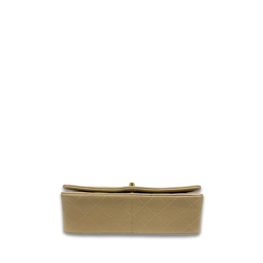 Chanel Beige Full Flap Shoulder Bag