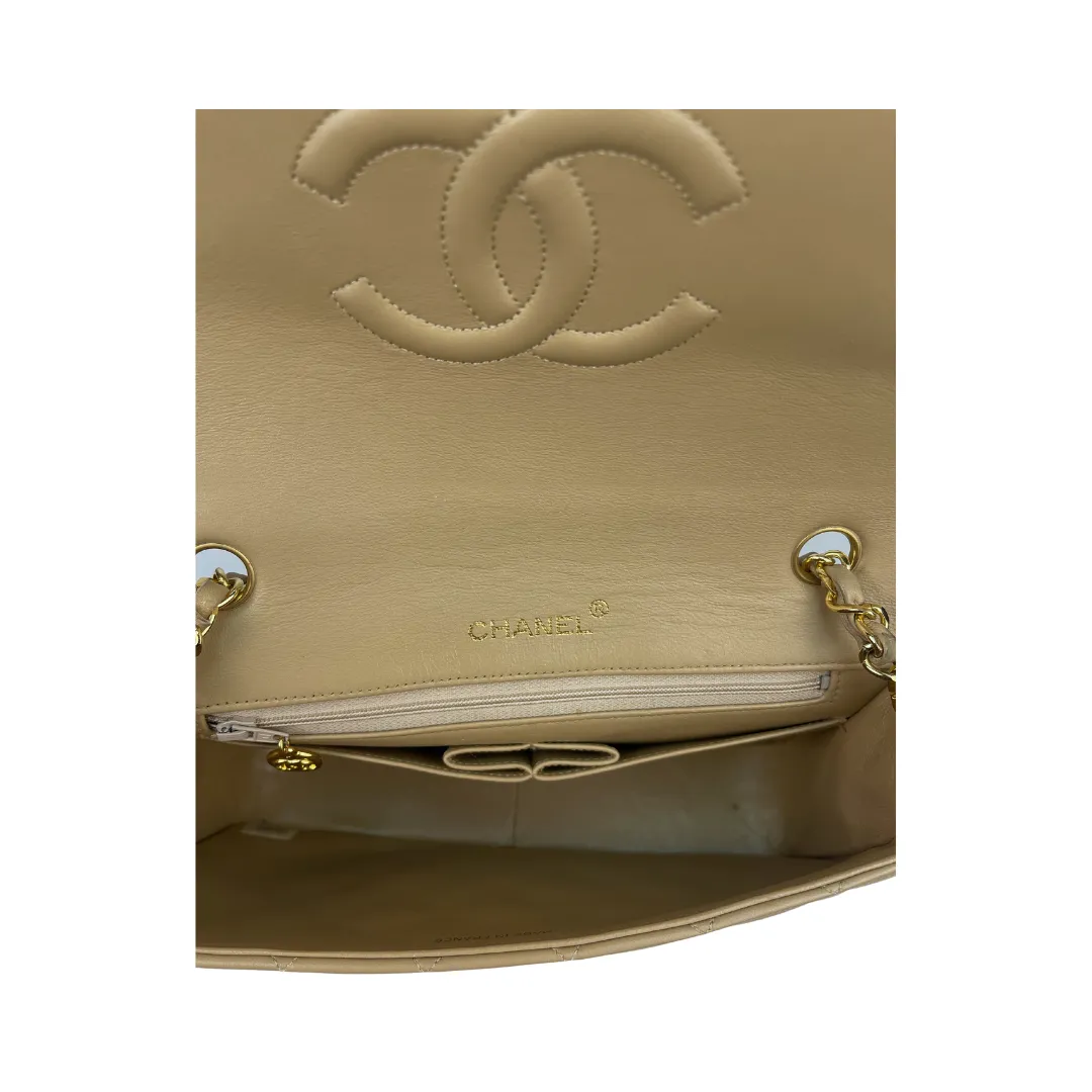 Chanel Beige Full Flap Shoulder Bag