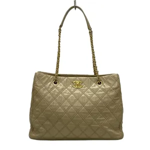 Chanel Beige Shopping Tote