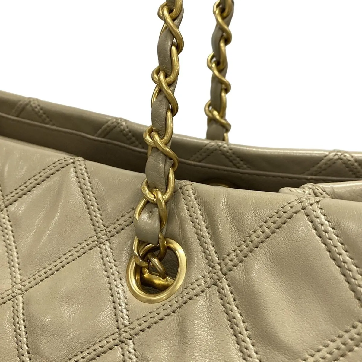 Chanel Beige Shopping Tote