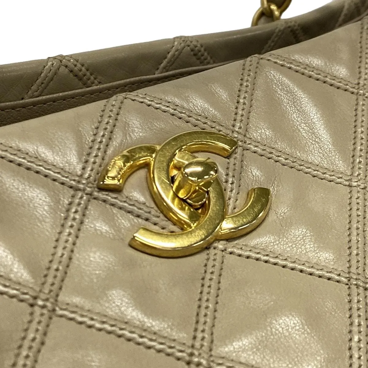 Chanel Beige Shopping Tote