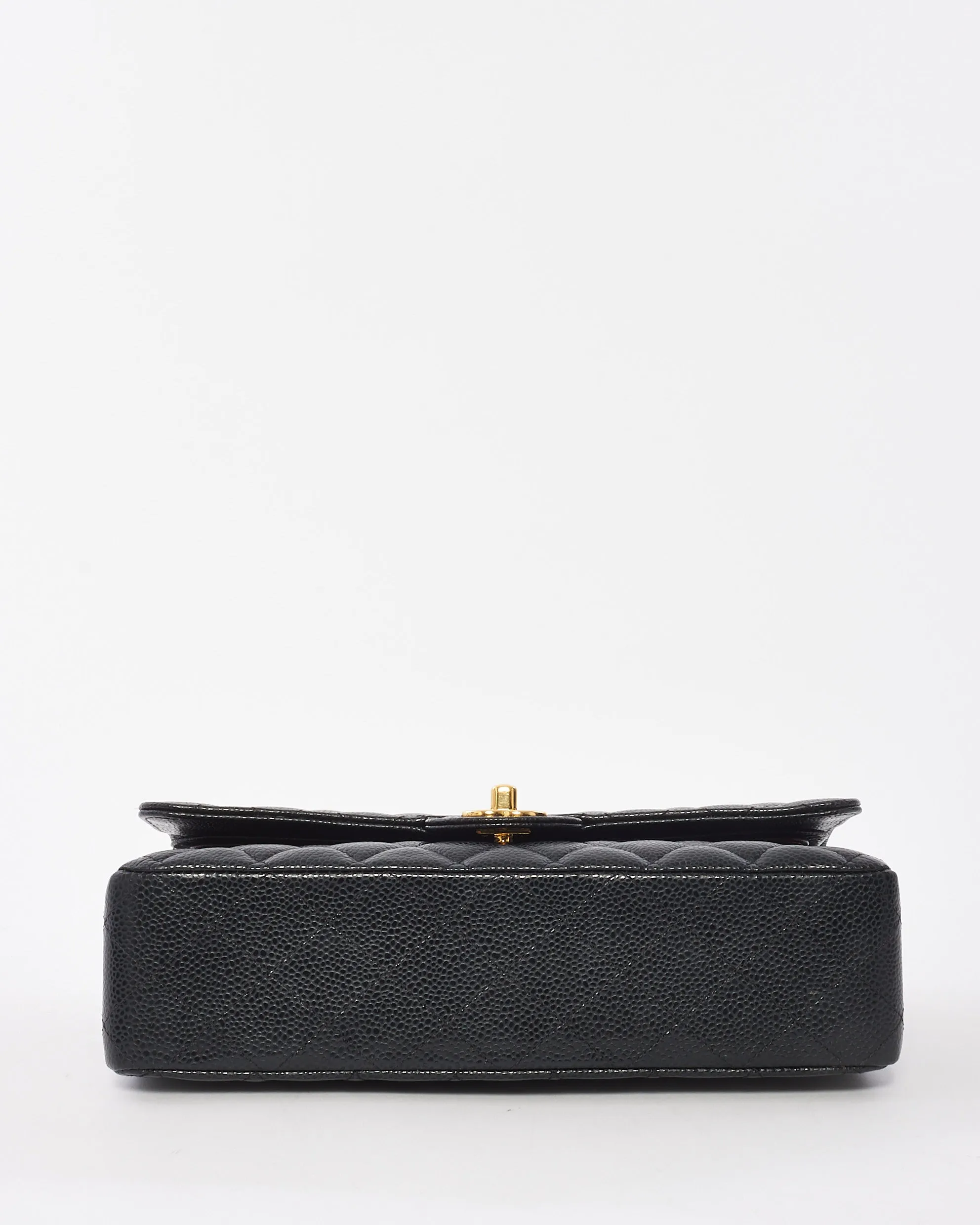 Chanel Black Caviar Leather Classic Medium Double Flap Bag GHW