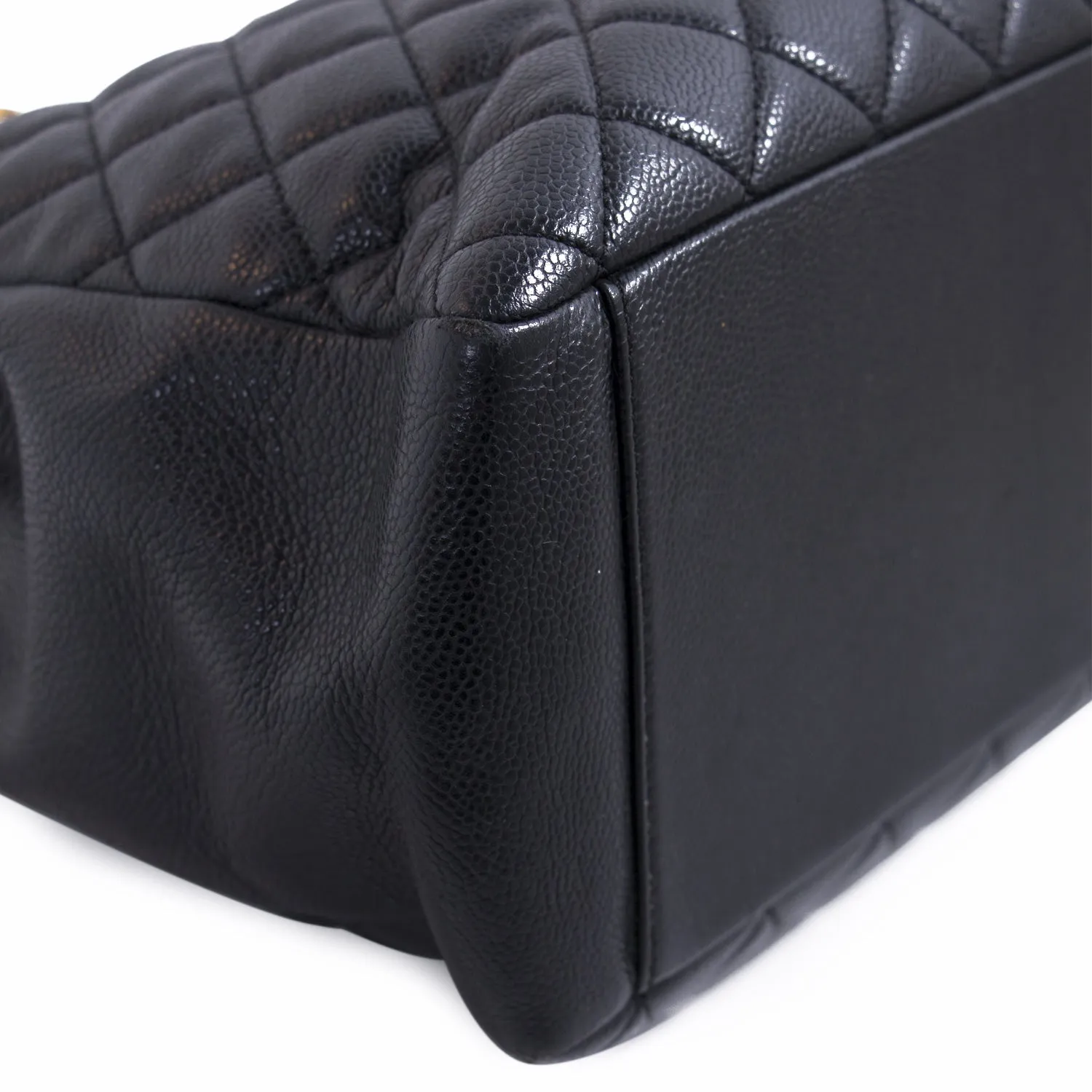 Chanel Black Caviar Leather Grand Shopping Tote