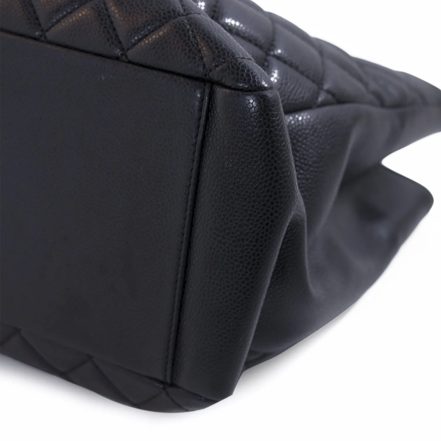 Chanel Black Caviar Leather Grand Shopping Tote