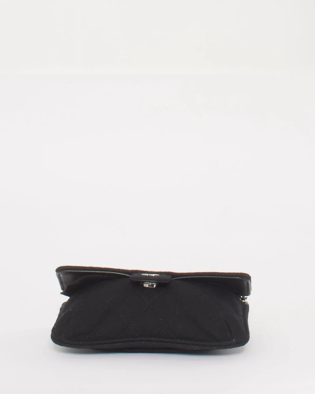 Chanel Black/Grey Wool/Multi Logo Mini Flap/Foldable Shopping Tote