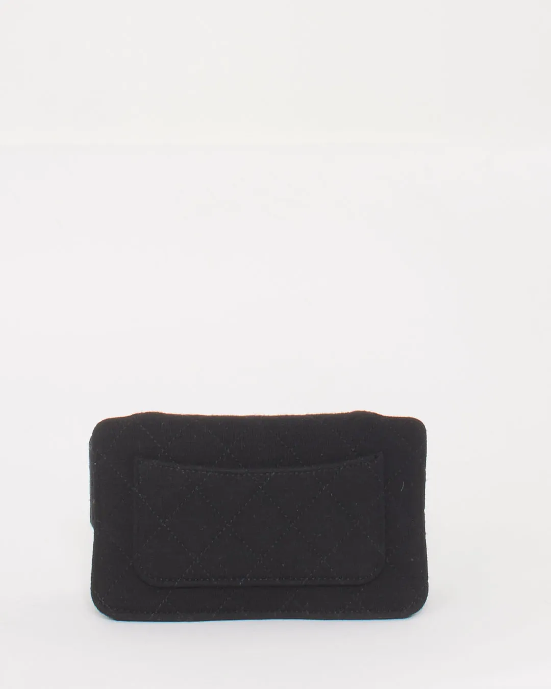 Chanel Black/Grey Wool/Multi Logo Mini Flap/Foldable Shopping Tote