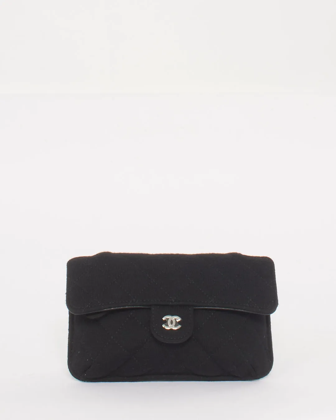 Chanel Black/Grey Wool/Multi Logo Mini Flap/Foldable Shopping Tote