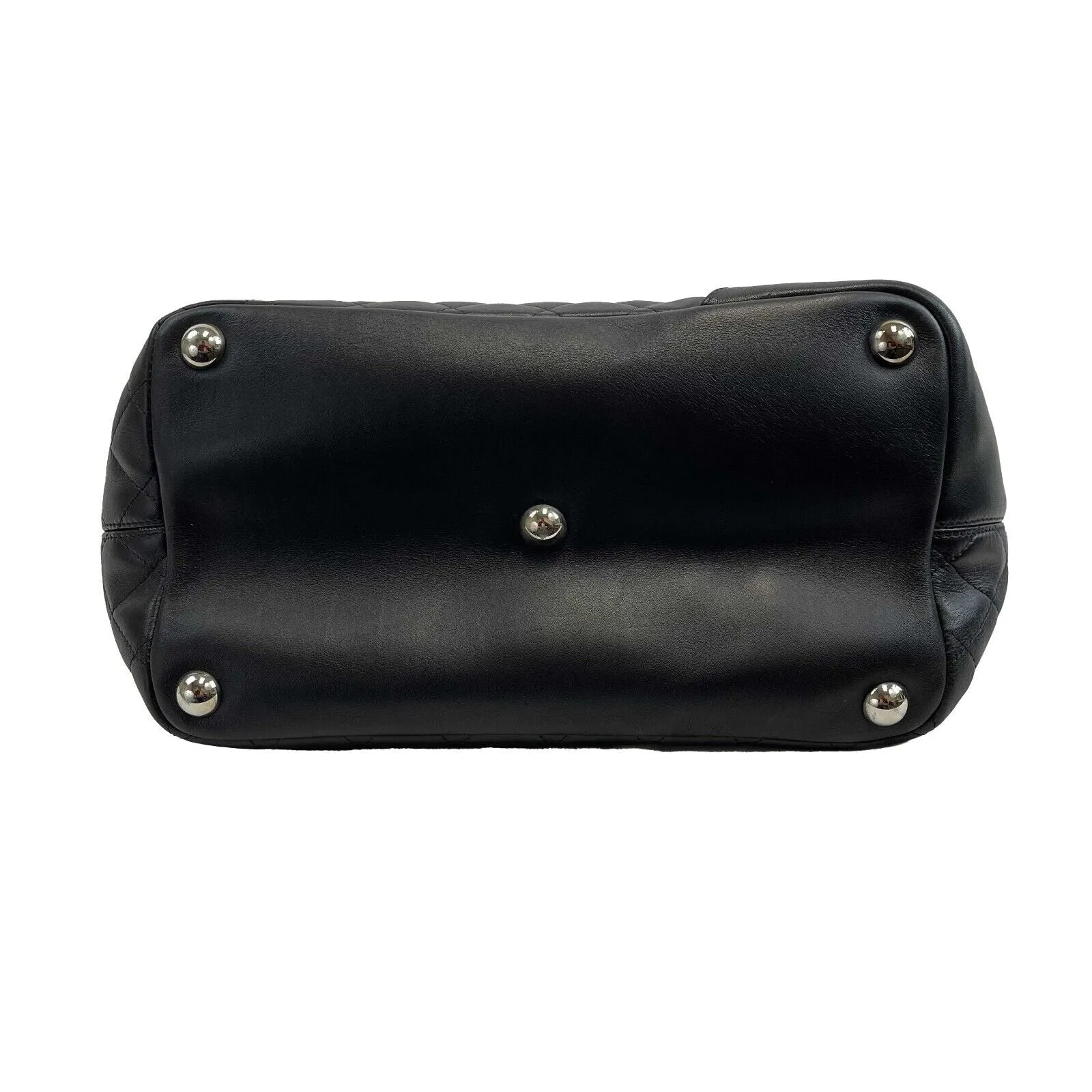 CHANEL - Excellent - Cambon Large Tote Black White CC Leather Shoulder Bag
