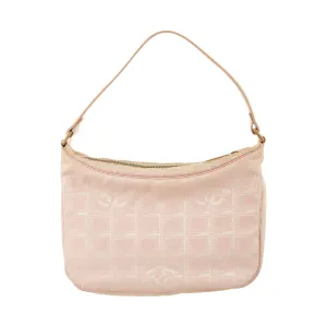 Chanel Pink Logo Mini Nylon Shoulder Bag
