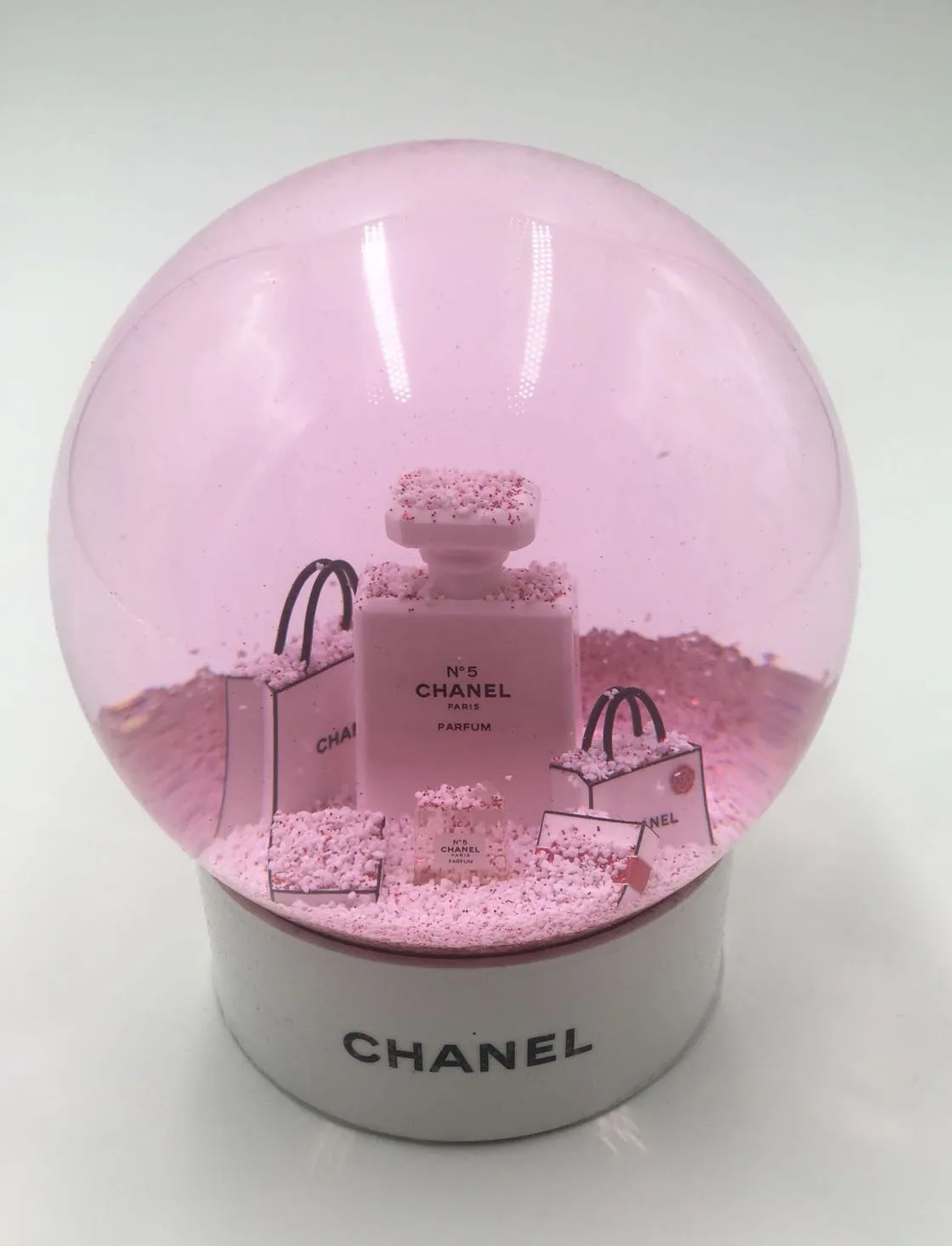 Chanel | Pink Snow Globe Perfume Shopping Bag | Medium