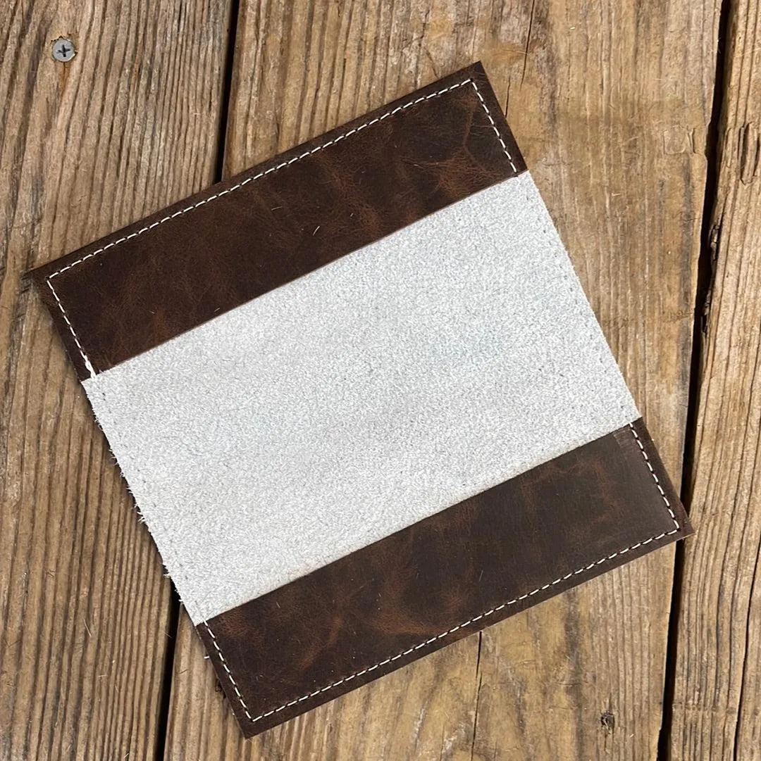 Checkbook Cover - Black w/ Mint Paisley