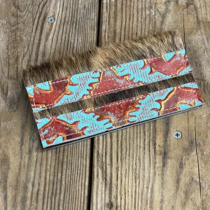 Checkbook Cover - Brindle w/ Patriot Laredo