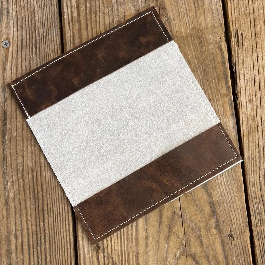 Checkbook Cover - Brindle w/ Patriot Laredo