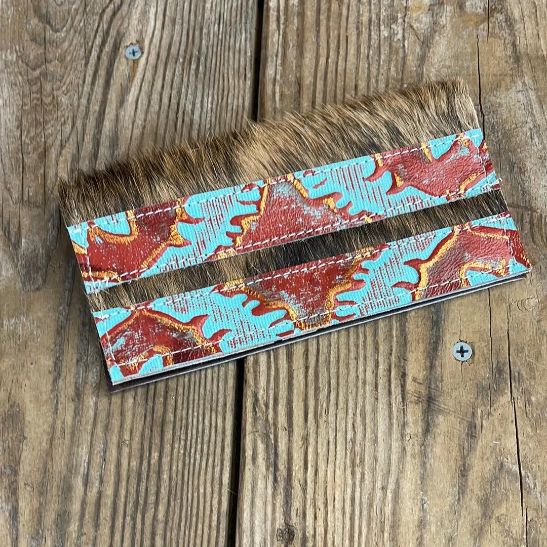Checkbook Cover - Brindle w/ Patriot Laredo