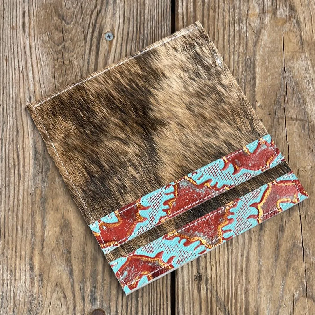Checkbook Cover - Brindle w/ Patriot Laredo