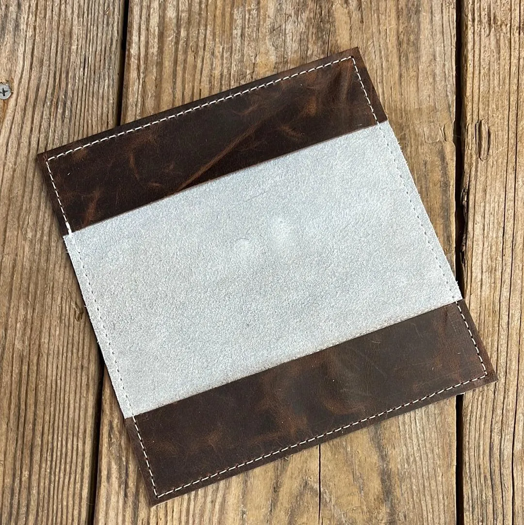 Checkbook Cover - Longhorn w/ Copper Penny Aztec